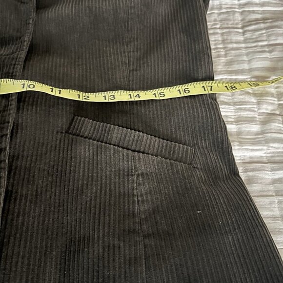 Vintage Liz Claiborne Brown Wide Wale Corduroy Blazer sz 10 Petite Academia Y2K - Picture 8 of 10